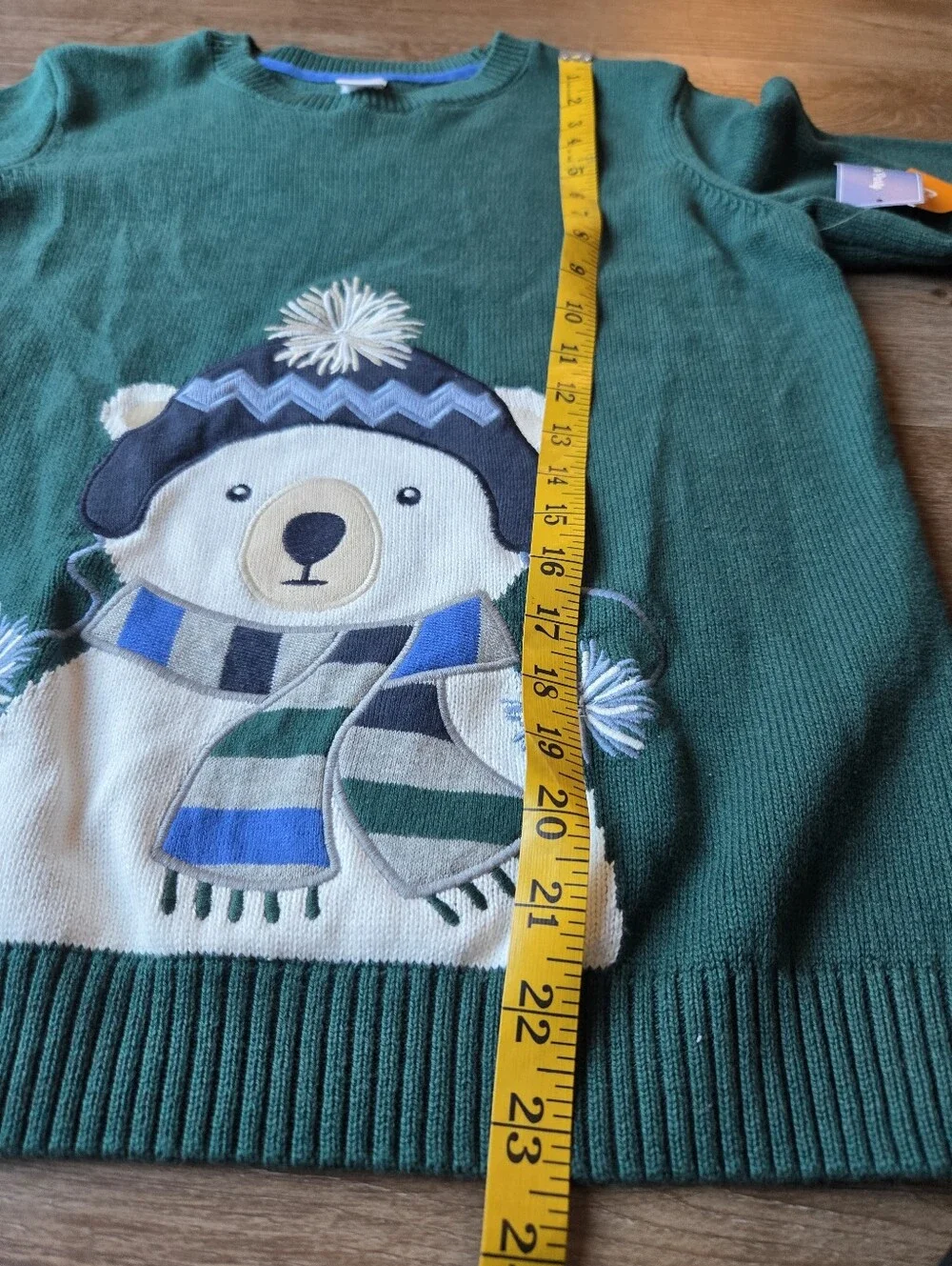 NWT Gymboree Boys Dark Green Polar Bear Sweater Winter Christmas Sweater size 12